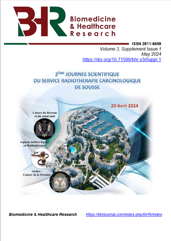 Supplement issue 1 : 2nd Scientific Day of the Cancer Radiotherapy Department, Farhet Hached University Hospital, Sousse, Tunisia